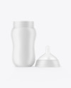 Matte Baby Bottle with Opened Cap Mockup