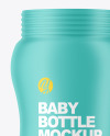 Matte Baby Bottle with Opened Cap Mockup