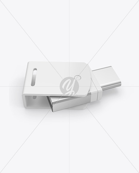 USB Type C Flash Drive Mockup