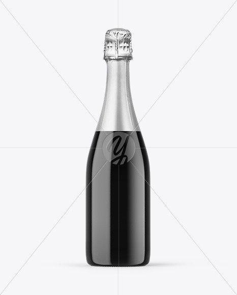 Dark Glass Champagne Bottle Mockup Dark Glass Champagne Bottle Mockup