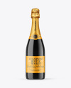 Dark Glass Champagne Bottle Mockup Dark Glass Champagne Bottle Mockup