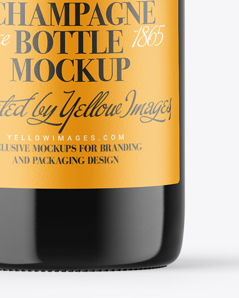 Dark Glass Champagne Bottle Mockup Dark Glass Champagne Bottle Mockup