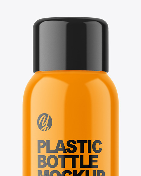 Glossy Plastic Bottle Mockup