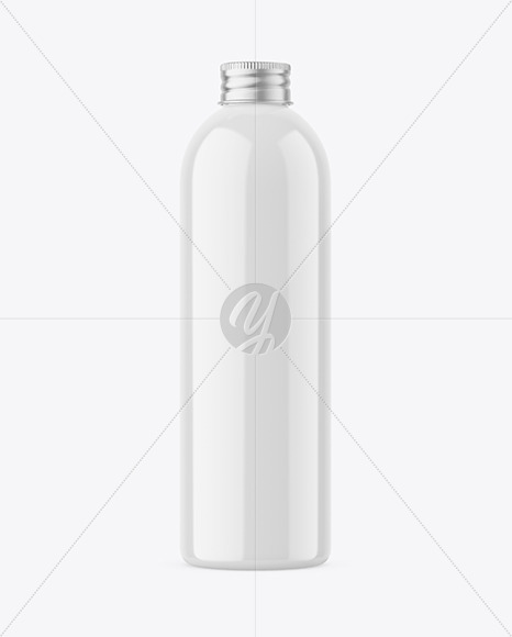 Glossy Plastic Cosmetic Bottle Mockup