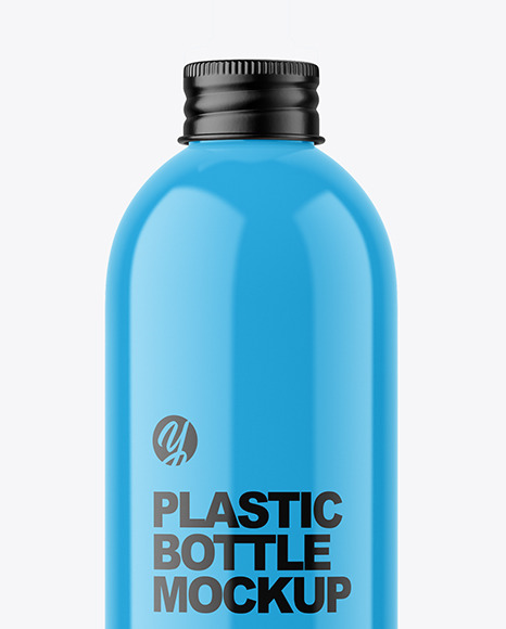 Glossy Plastic Cosmetic Bottle Mockup Glossy Plastic Cosmetic Bottle Mockup