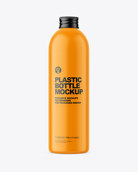 Matte Plastic Cosmetic Bottle Mockup - Hair bottle mockup
