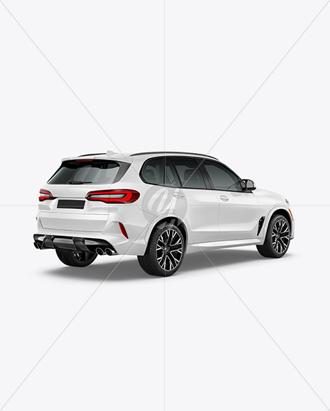 Crossover SUV Mockup - Back Half Side View