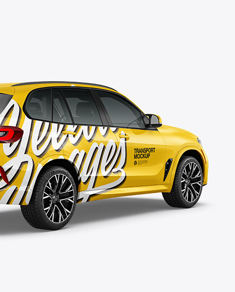 Crossover SUV Mockup - Back Half Side View - Convertible+Crossover+PSD+Mockup+Half+Side+View+-+Mockup+...