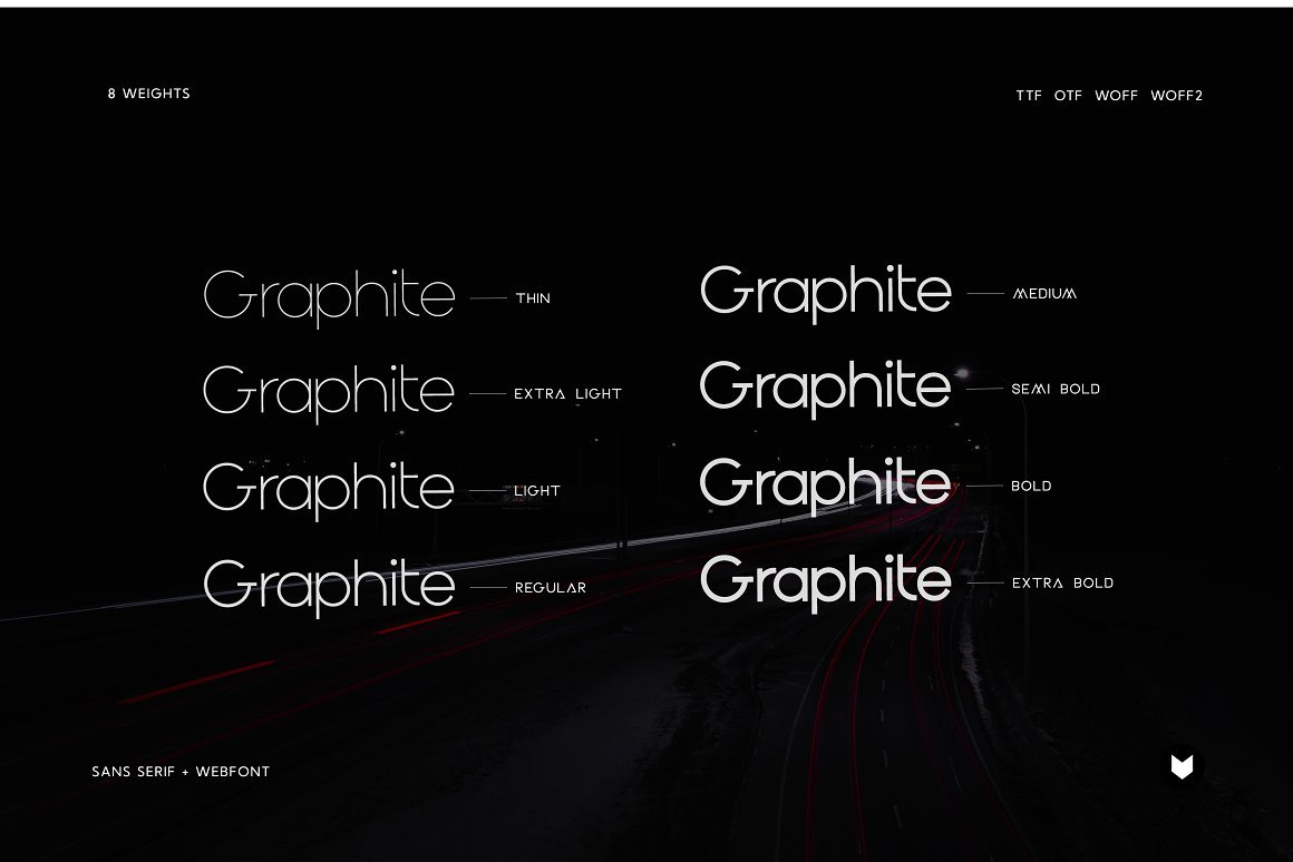 Graphite Pro Typeface