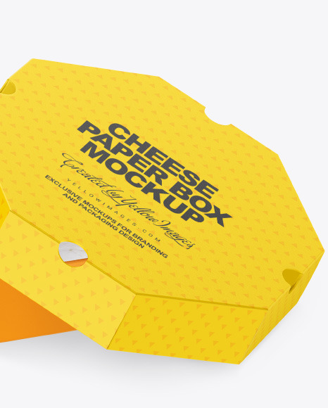 Cheese Paper Box Mockup