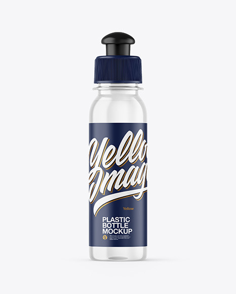 Clear Plastic Bottle Mockup