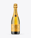 Antique Green Glass Champagne Bottle Mockup Antique Green Glass Champagne Bottle Mockup