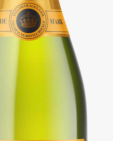 Green Glass Champagne Bottle Mockup Green Glass Champagne Bottle Mockup