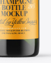 Green Glass Champagne Bottle Mockup Green Glass Champagne Bottle Mockup
