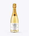 Clear Glass White Champagne Bottle Mockup Clear Glass White Champagne Bottle Mockup
