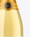 Clear Glass White Champagne Bottle Mockup Clear Glass White Champagne Bottle Mockup
