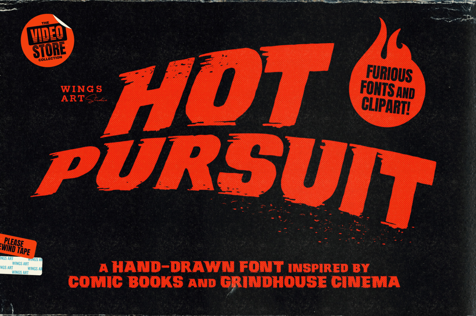 Hot Pursuit: A Hand-Drawn Grind-house Roller Derby Font