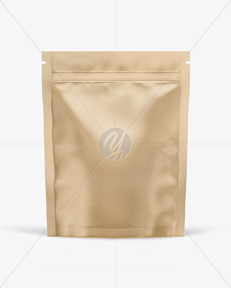 Kraft Stand Up Pouch W/ Zipper Mockup