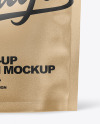 Kraft Stand Up Pouch W/ Zipper Mockup