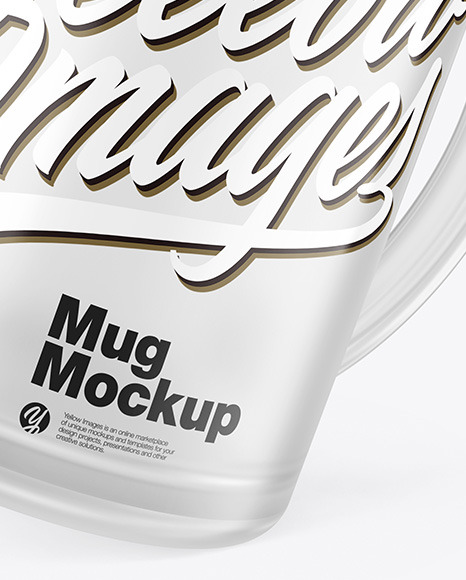 Frosted Glass Mug Mockup