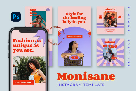 Monisane Instagram Template - Social Media Templates