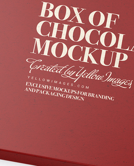 Kraft Paper Box of Chocolate Sweets Mockup