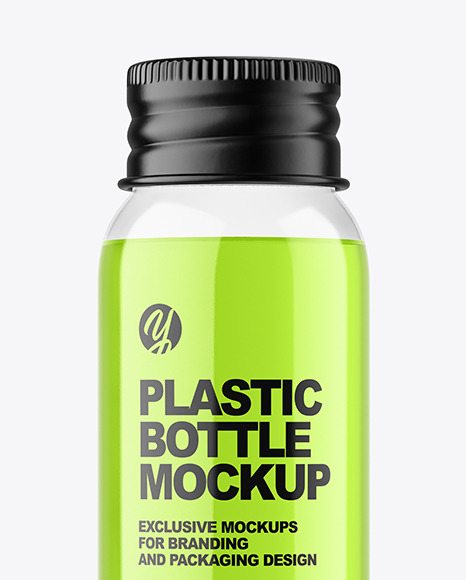 Clear Plastic Bottle Mockup