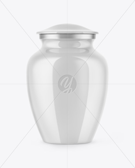 Glossy Cremation Urn Mockup