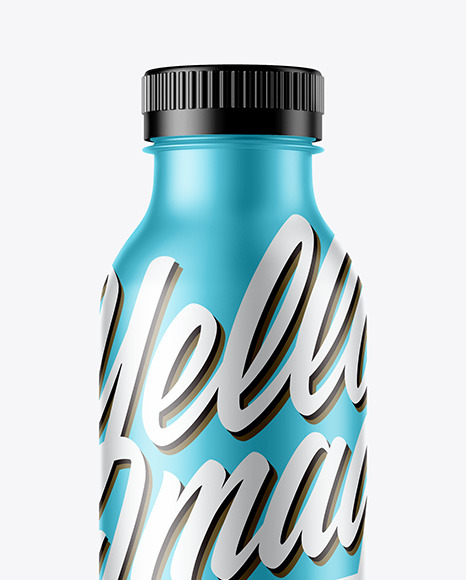 Matte Metallic Bottle Mockup