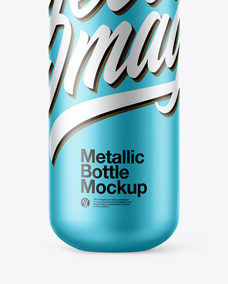 Matte Metallic Bottle Mockup