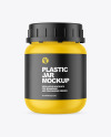 Matte Plastic Pharmacy Jar Mockup