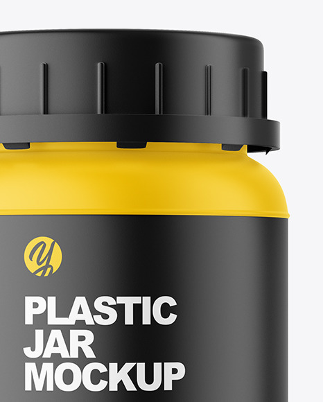 Matte Plastic Pharmacy Jar Mockup