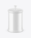 Glossy Ceramic Storage Jar Mockup