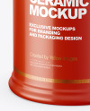 Glossy Ceramic Storage Jar Mockup