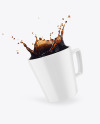 Matte Mug w/ Coffee Splash Mockup