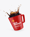 Matte Mug w/ Coffee Splash Mockup