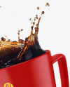 Matte Mug w/ Coffee Splash Mockup