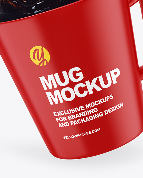 Matte Mug w/ Coffee Splash Mockup