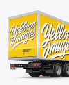 Box Truck Mockup - Back Half Side View