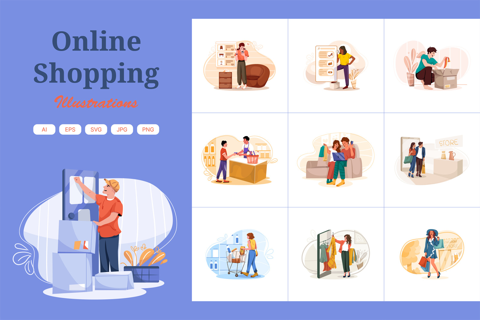 M339_Online Shopping Illustrations