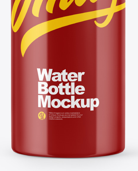 Glossy Water Bottle Mockup