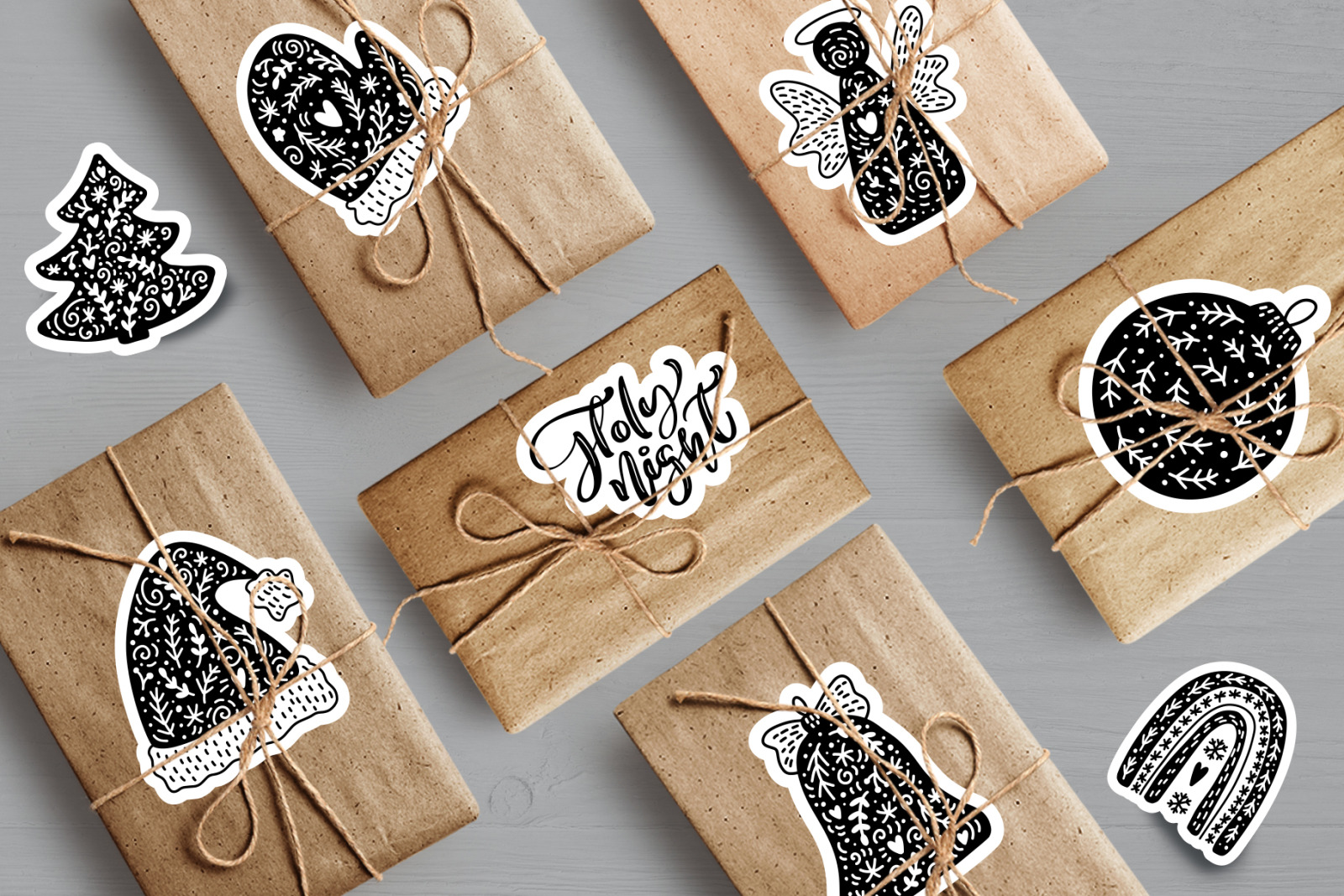 Christmas Scandinavian Stickers Christmas Scandinavian Stickers