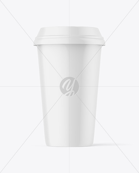 Matte Plastic Coffee Cup Mockup