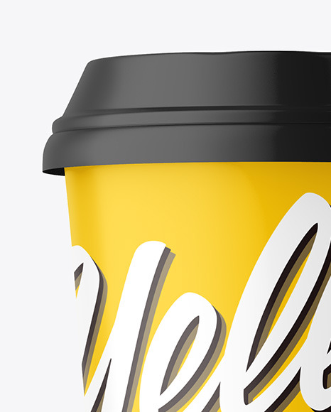 Matte Plastic Coffee Cup Mockup