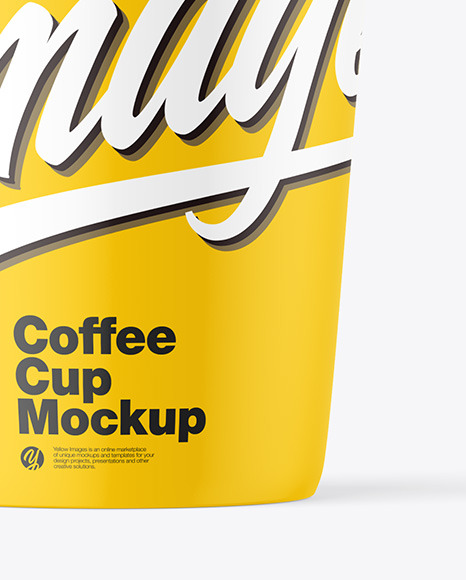 Matte Plastic Coffee Cup Mockup