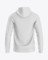 Raglan Full-Zip Hoodie Mockup - Back View