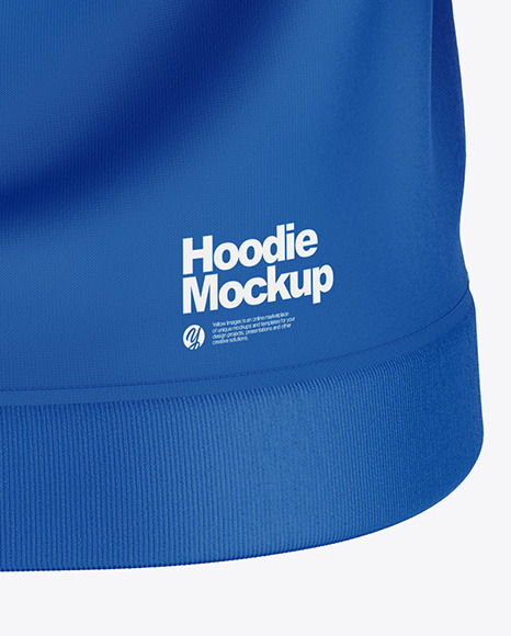 Raglan Full-Zip Hoodie Mockup - Back View