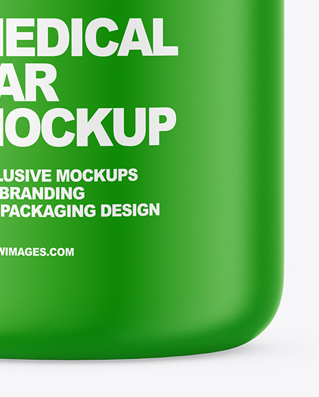 Matte Plastic Pharmacy Jar Mockup