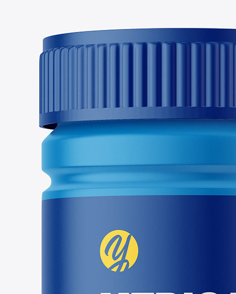 Matte Plastic Pharmacy Jar Mockup