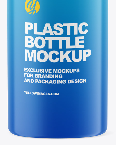 200 ml Matte Plastic Bottle Mockup